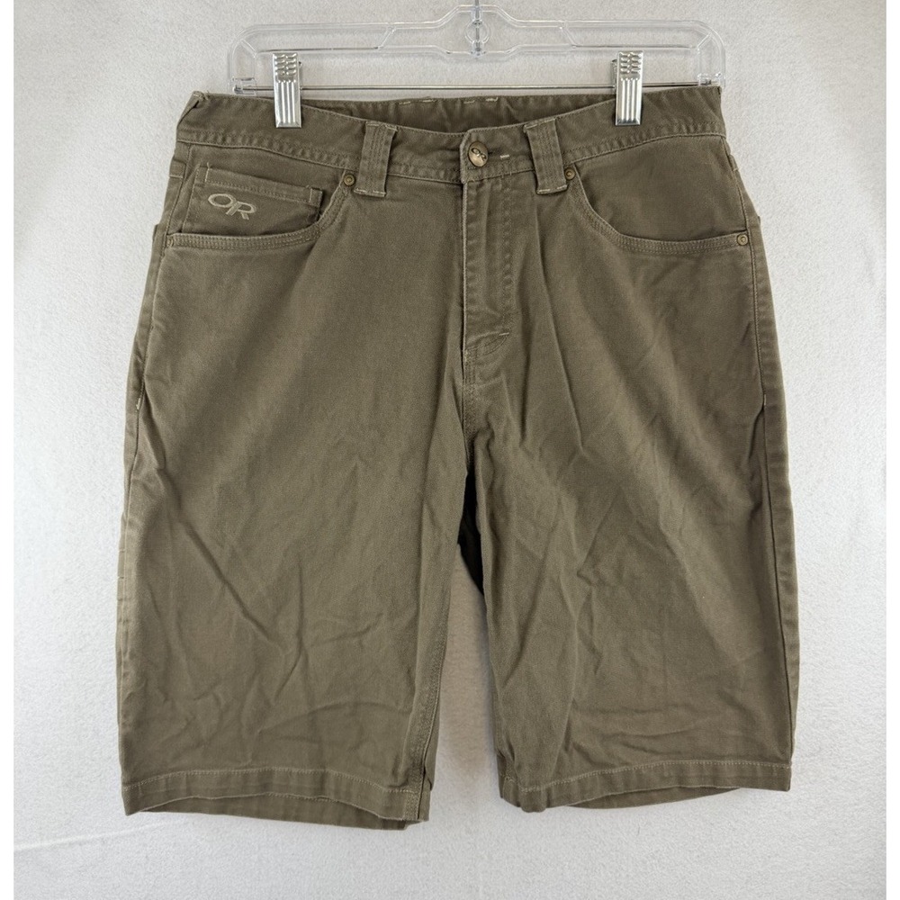 Outdoor Research Deadpoint Shorts Mens 30 Brown Flex Canvas Hiking 10" Inseam